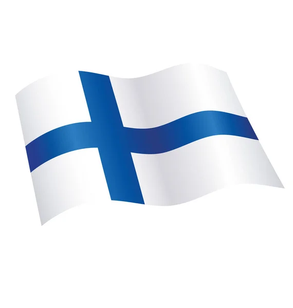 Finlandiya Suomisinin Uçan Finiş Bayrağı — Stok Vektör