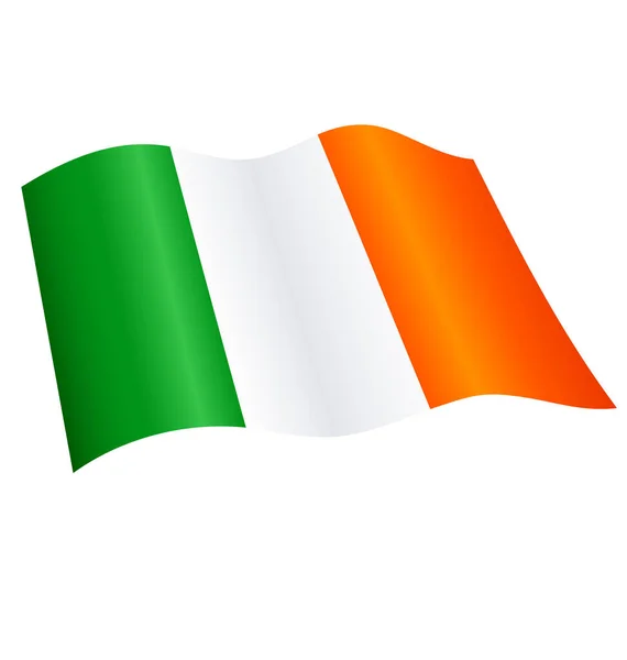 Bandeira Hasteada Irlanda —  Vetores de Stock
