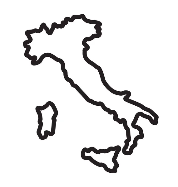 Itália Mapa Esboço Simplificado —  Vetores de Stock