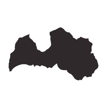 basitleştirilmiş siluet haritası latvia latvija