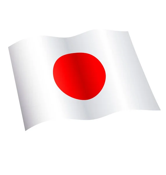Flagge Von Japan — Stockvektor