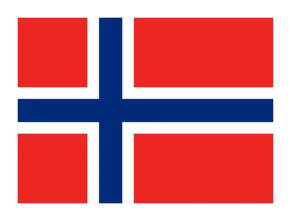 Norveç Bayrağının Doğruluğu Doğru — Stok Vektör