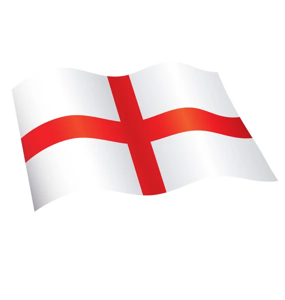 Bandeira Hasteada Inglaterra Georges Cross —  Vetores de Stock