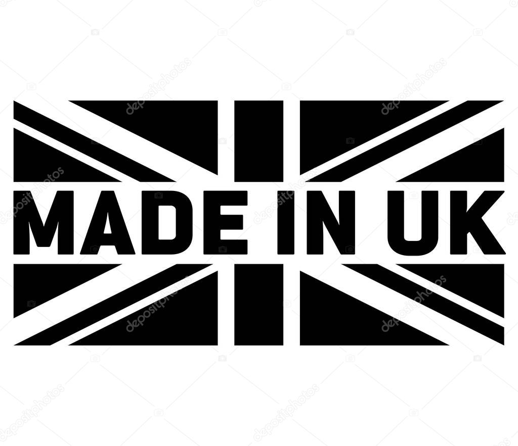 Made in britain united kingdom uk logo black white