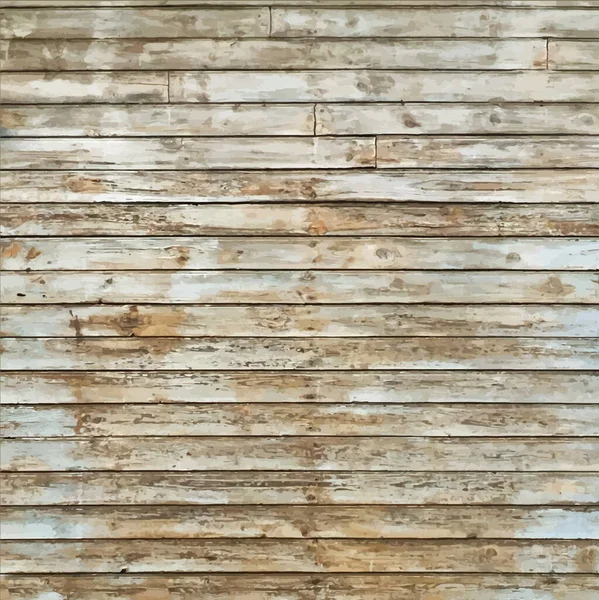 素朴な古い淡い塗装木の壁の床 — ストックベクタ
