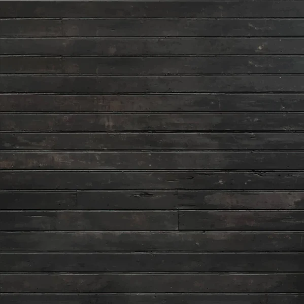 古い木の壁の床は黒を描いた — ストックベクタ