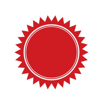 Klasik boş kırmızı belge ödülü mührü