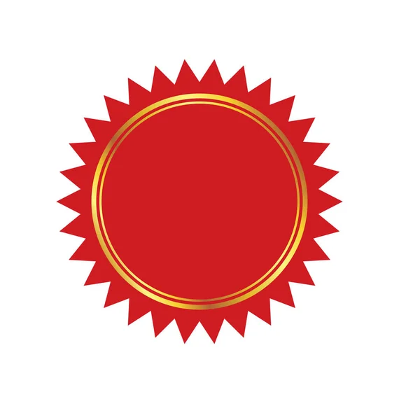 Selo Certificado Atribuição Documento Vermelho Branco Clássico — Vetor de Stock
