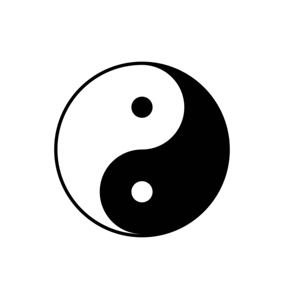 Clásico Yin Yang Símbolo Exacto Correcto — Vector de stock