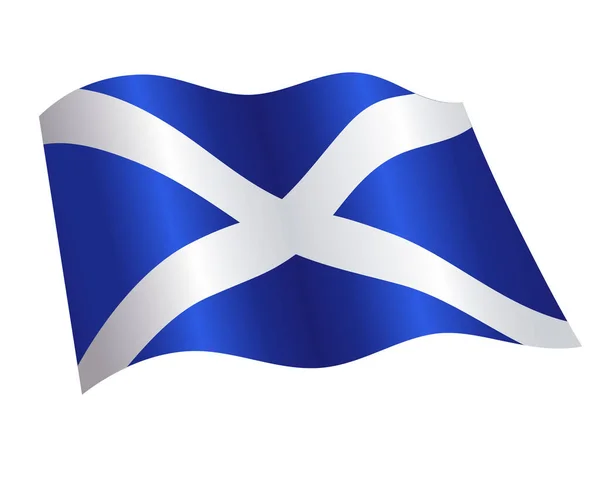 정확하게 스코틀란드의 스코틀랜드 국기를 흔들고 — 스톡 벡터