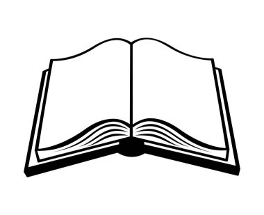 açık kitap siyah ve beyaz