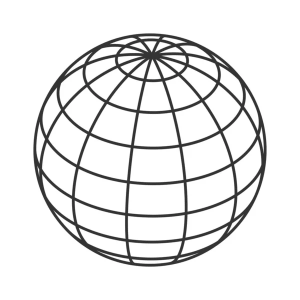 simple classic globe wireframe