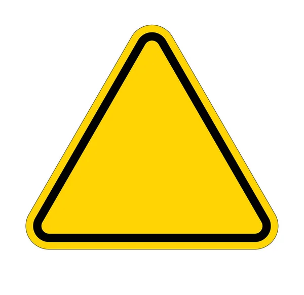 Simbolo Del Triangolo Avvertimento Giallo Vuoto — Vettoriale Stock