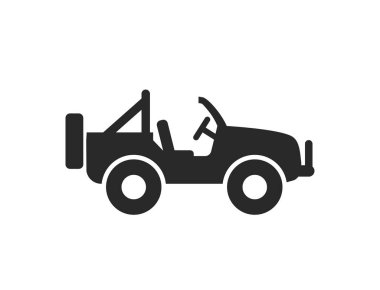Basit bir offroad 4x4 araba çatı silueti yok