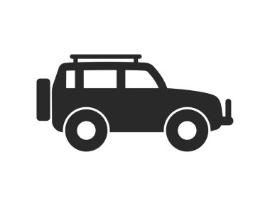 araba silueti 4x4 tekerlek çekiş basit simge