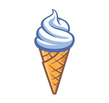 Waffle külahında basit bir dondurma.