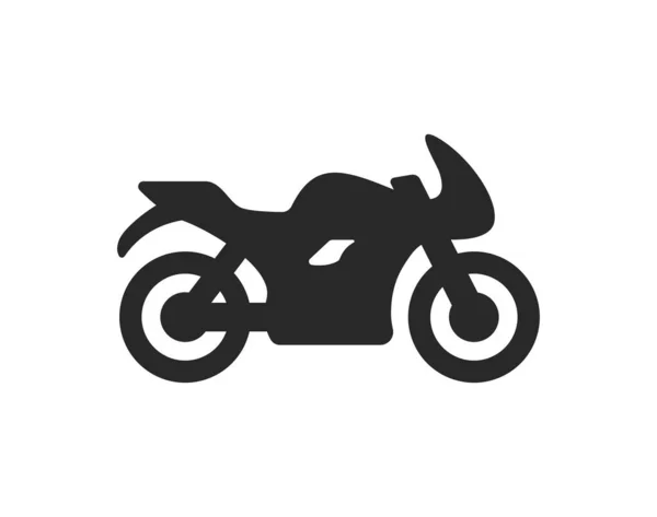 Enkel Motorcykel Siluett Ikon — Stock vektor