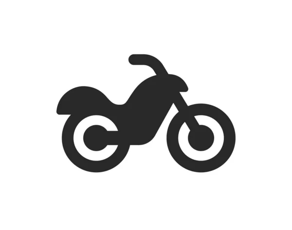 Prosty Motocykl Skuter Motorower Sylwetka — Wektor stockowy