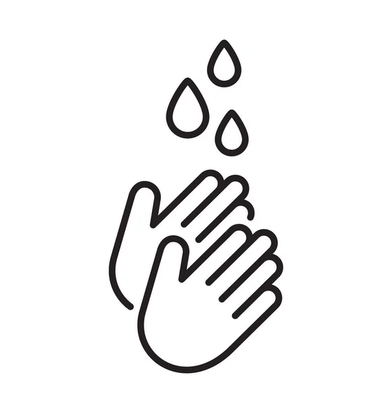 Mãos Simples Lavar Símbolo Desinfetante —  Vetores de Stock