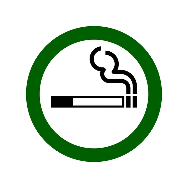 Fumo Clássico Permitido Sinal Símbolo — Vetor de Stock