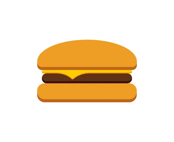 Simple Classic Cheeseburger Icon — Stock Vector