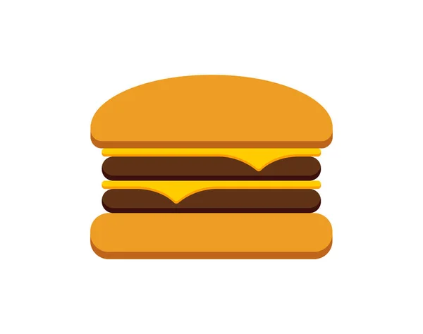 Simple Double Cheeseburger Icon — Stock Vector