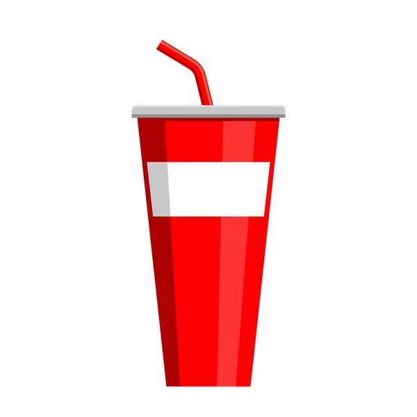 Simple Clásico Refresco Pop Bebida Taza Icono — Archivo Imágenes Vectoriales