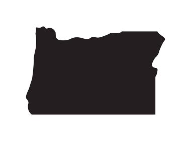 Oregon durum haritası şekil silueti