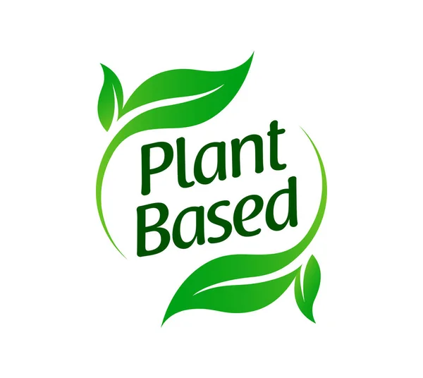 stock vector plant based vegan logo 