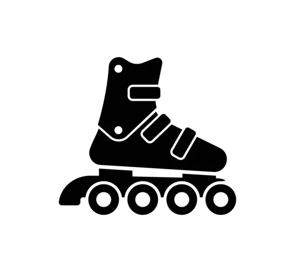 Enkel Inline Skate Ikon Symbol — Stock vektor