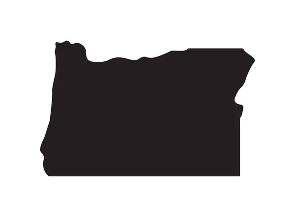 Oregon Staat Kaart Vorm Silhouet — Stockvector