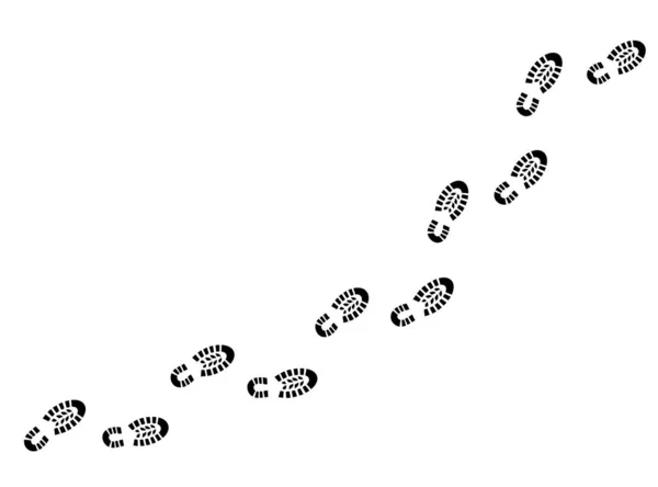 Footprints Bootprints Pattern Brush — Stock Vector
