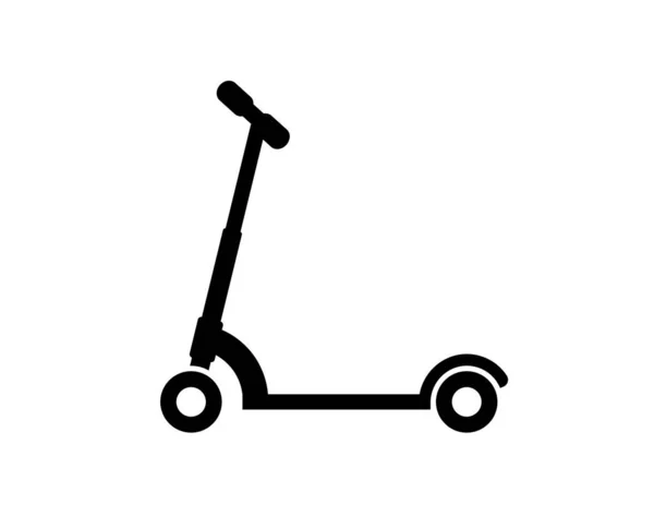 Silhouette Scooter Pieghevole Icona Semplice — Vettoriale Stock