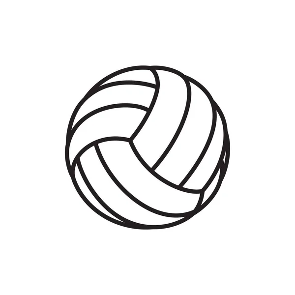 Simple Classic Volleyball Outline — Stock Vector