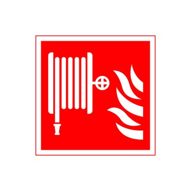 Basit bir yangın hortumu işareti.