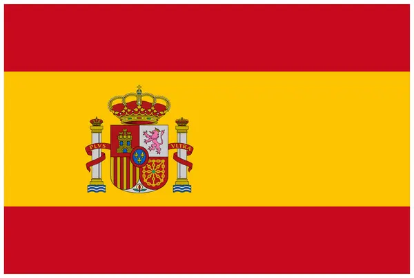 Genaue Korrekte Spanische Flagge — Stockvektor
