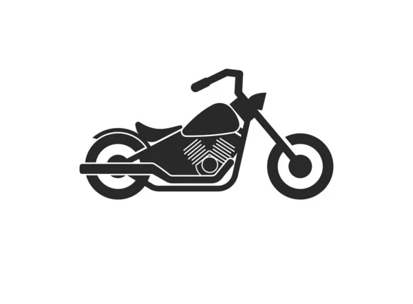 シンプルなチョッパークルーザーオートバイシルエット — ストックベクタ