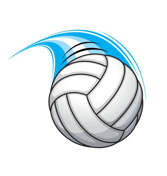 Fast Flying Volleyball Blue Streak — Stock Vector