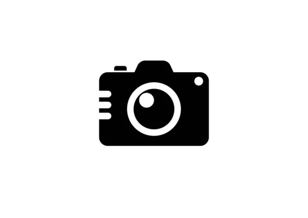 Simple Camera Symbol Silhouette — Stock Vector