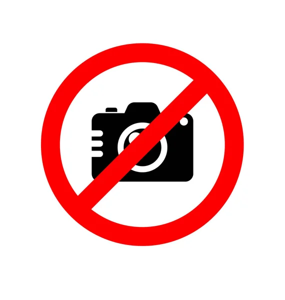 Keine Kamerafahrt Erlaubt Zeichen Symbol — Stockvektor