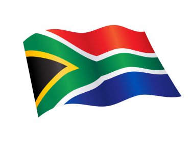 Doğru Güney Afrika bayrağı dalgalanıyor