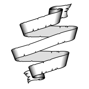 Klasik üçlü burkulmuş kurdele dövmesi.