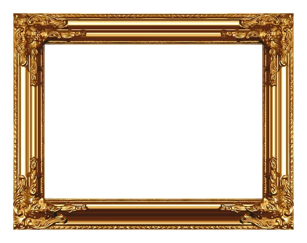Beautiful Ornate Gold Gilded Picture Frame — Stock Vector