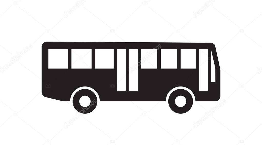 Simple bus silhouette icon