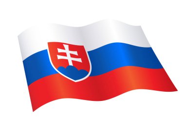 Doğru slovakya bayrağı dalgalanması