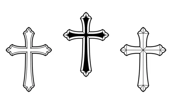 Классический Скошенный Христианский Крест Лицензионные Стоковые Векторы