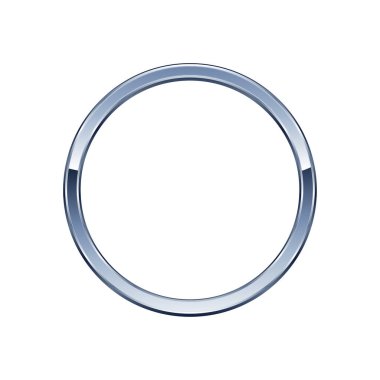 Zarif gümüş krom metal halka elementi