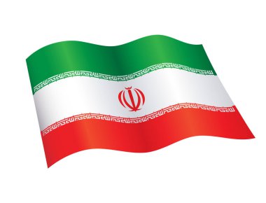 İran bayrağının dalgalanması doğru