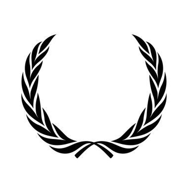 Klasik yuvarlak defne çelengi element vektörü izole edilmiş şeffaf arkaplan