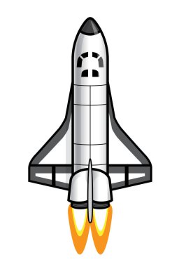çizgi film uzay mekiği itici uçan simge simgesi olmayan şeffaf arkaplan